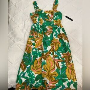 Maggy London Multicolor Leaf Print Dress